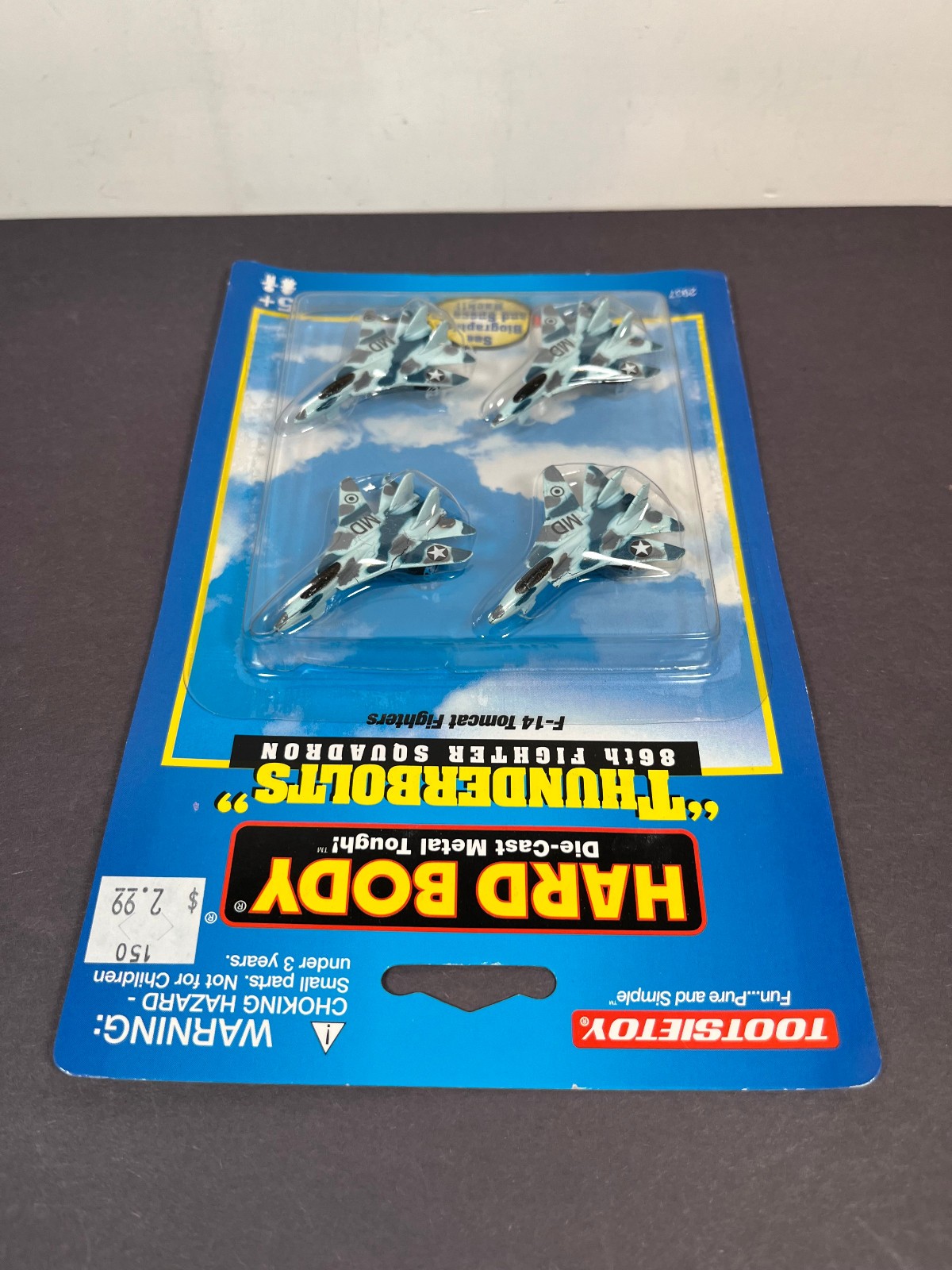 TootsieToy Hard Body THUNDERBOLTS F-14 TOMCAT FIGHTERS Squadron Plane Set 1998