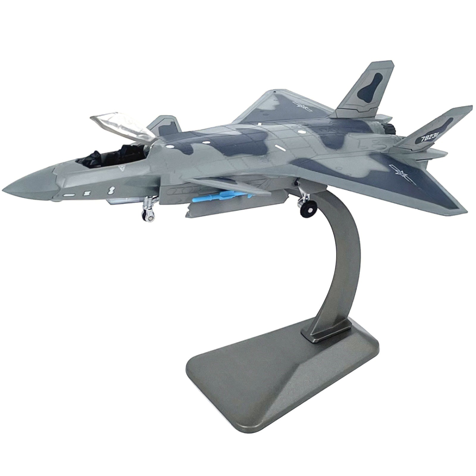 20.3cm Diecast 1/100 Chinese Air Force Chengdu J-20 Fighter Model Collection