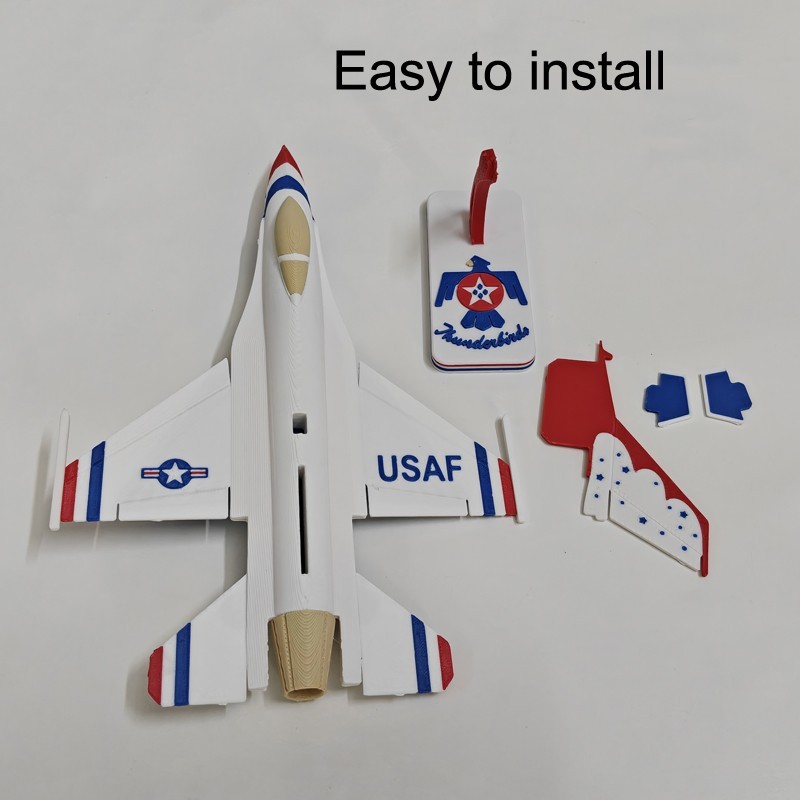 1:72 USAF F-16C Thunderbird Fighter Model 3D Printed Military Hobby Collection