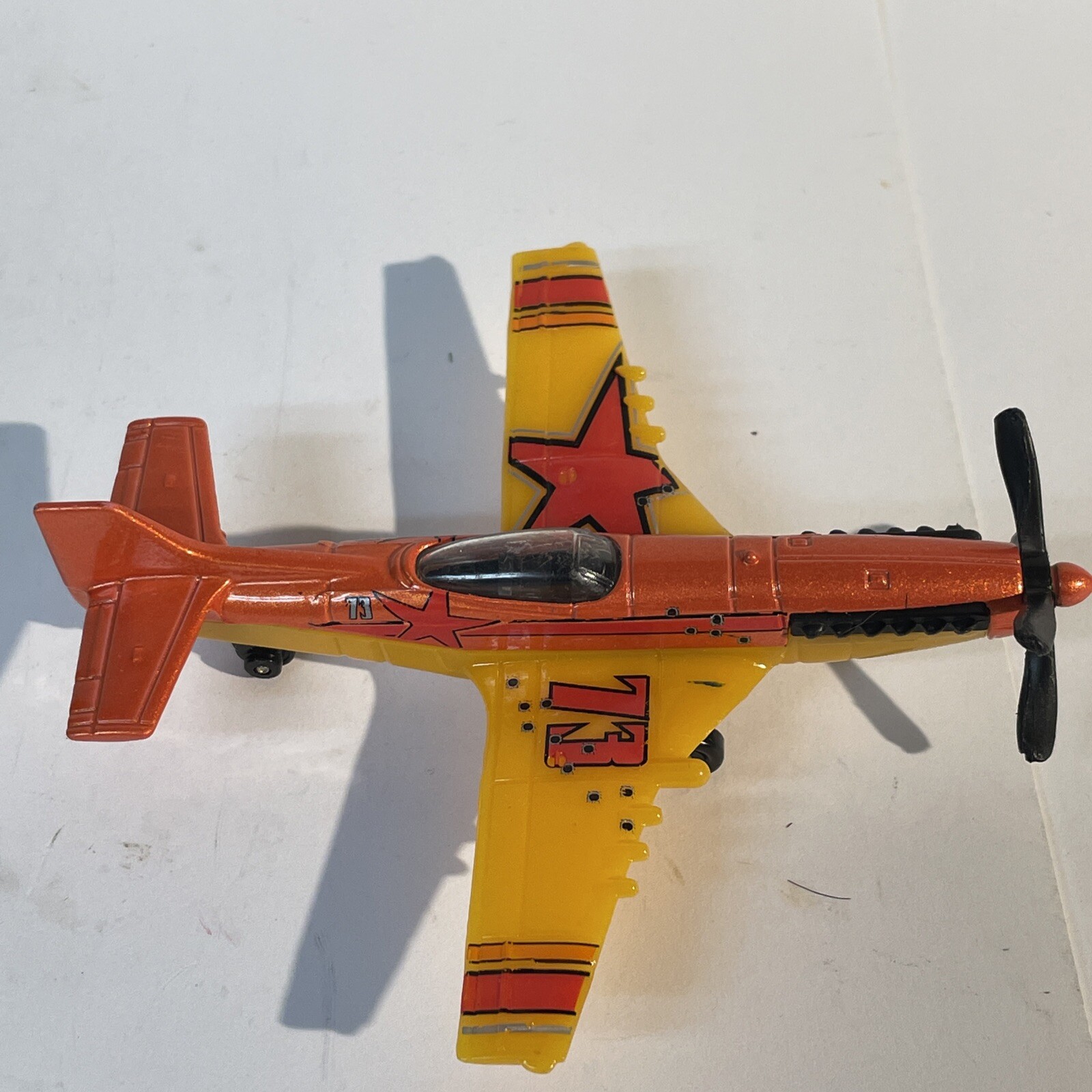 2007 Mattel Matchbox Stunt Plane Orange Yellow 73 TB2 Diecast Airplane Thailand