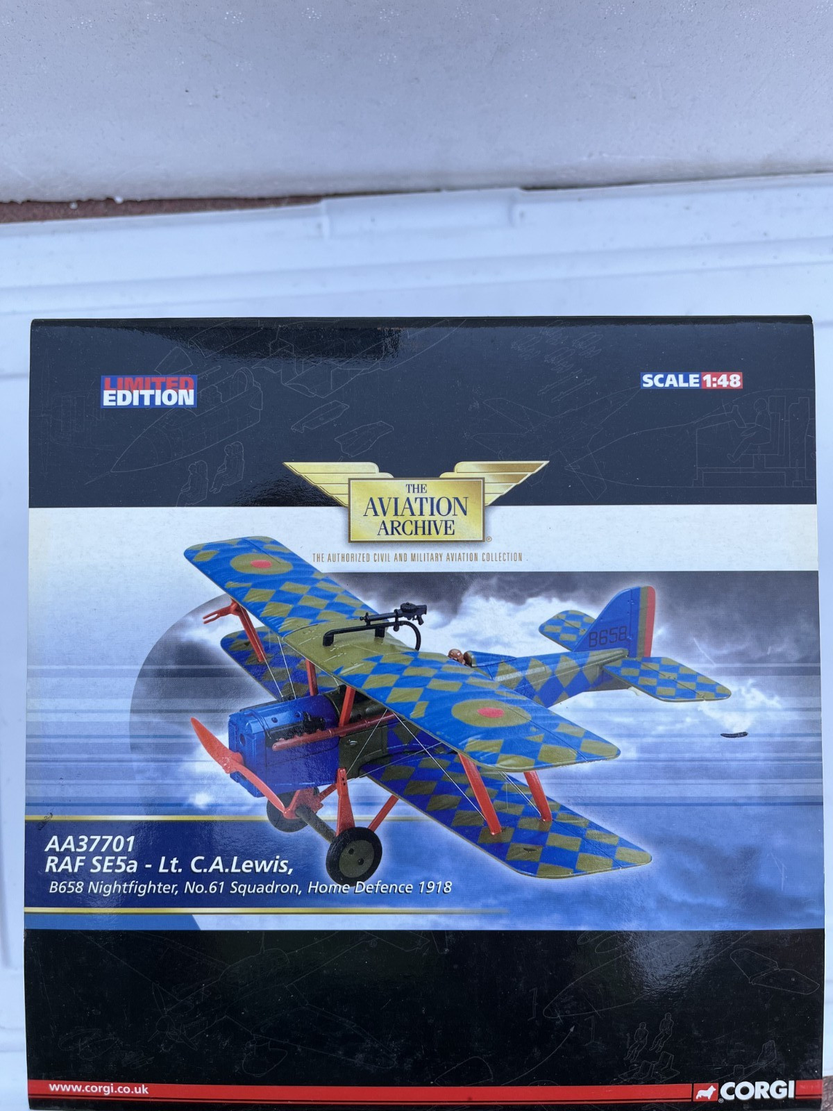 CORGI: R.A.F SE5A , LT. C.A LEWIS, “AA37701” 1:48