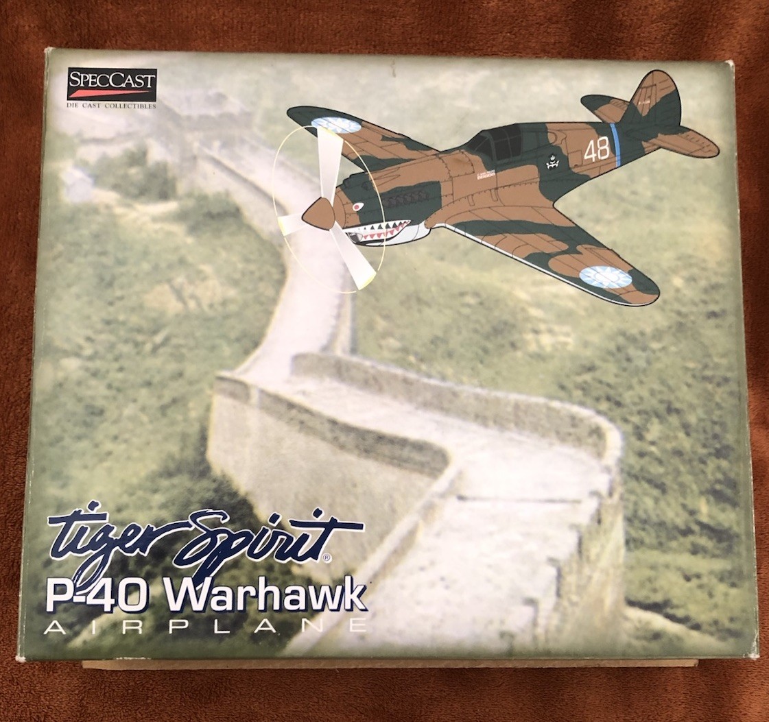SpecCast Tiger Spirit P-40 Warhawk Die Cast Model Airplane NIB #44004