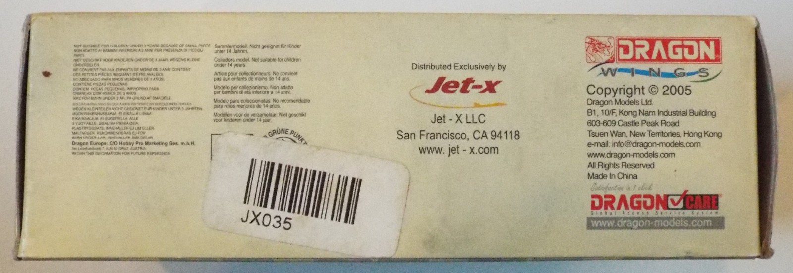 1/400 Diecast Mexicana DC-10-15 (Purple) Jet-X #JX035 OOP Factory Sealed MISB