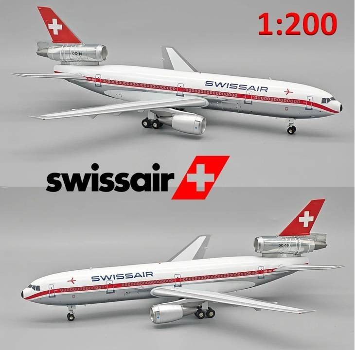 InFlight 1/200 B-DC10-SR-0825P McDonnell Douglas DC-10-30 Swissair, Polished