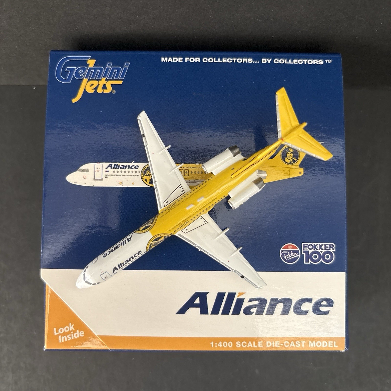 GeminiJets 1:400 Alliance Airlines Fokker F-100 VH-UQG GJUTY1996 Scale Model