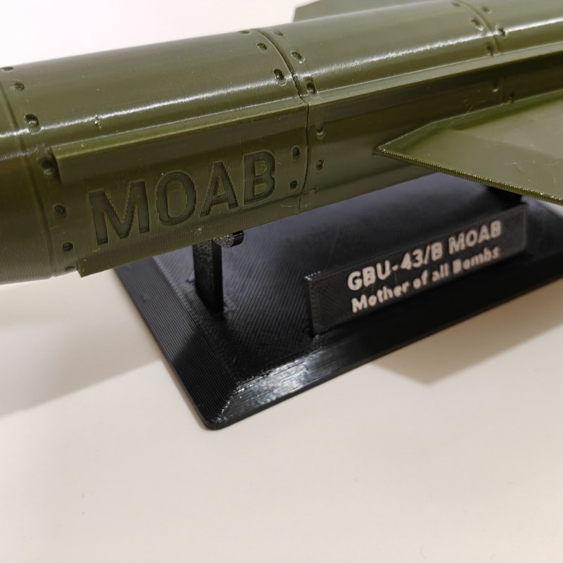 3D Printed 29cm 1:32 Military Model USAF GBU-43/B MOAB Bomb Missile Collection
