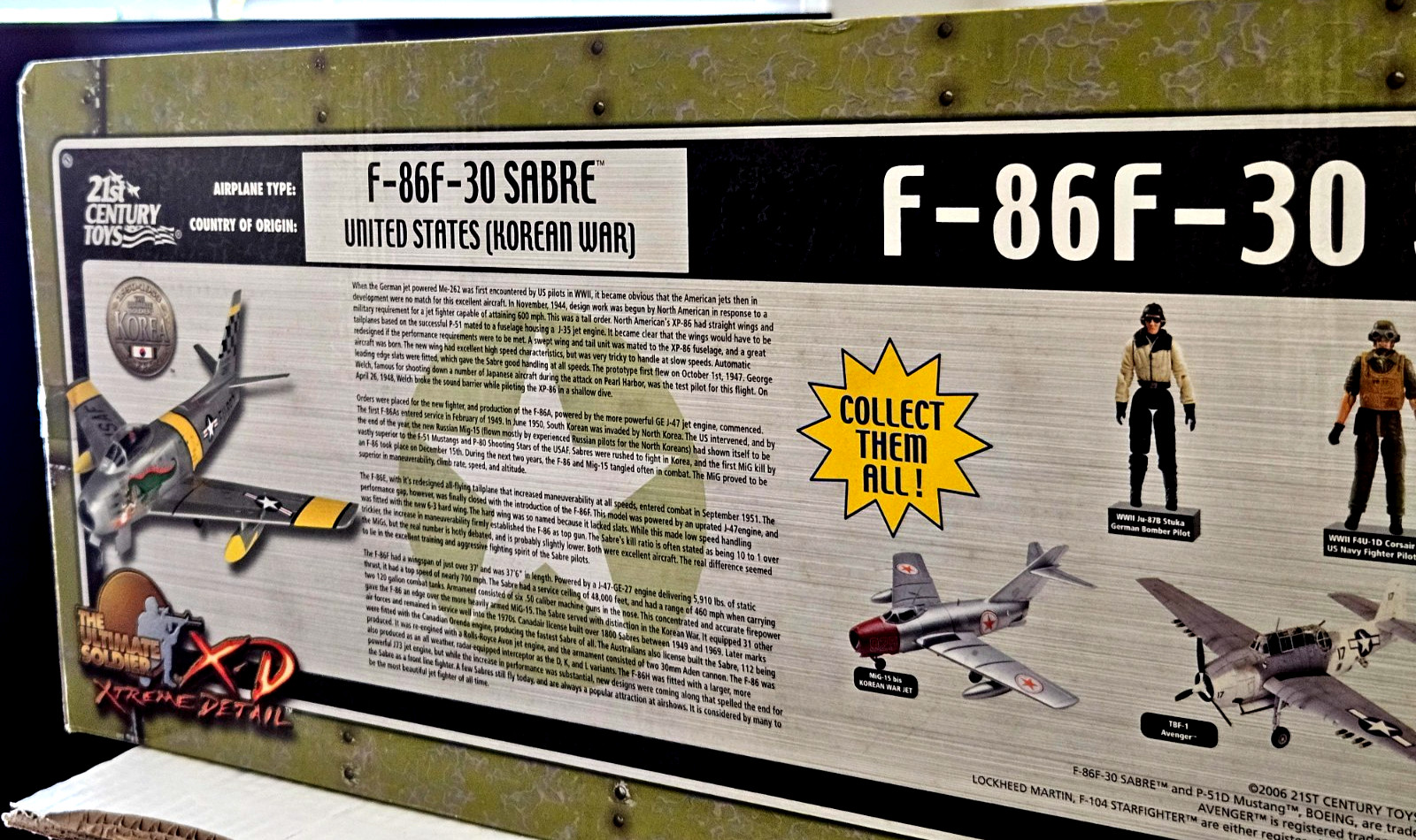 The Ultimate Soldier F-86F-30-SABRE 1/18 Scale Air Force Jet