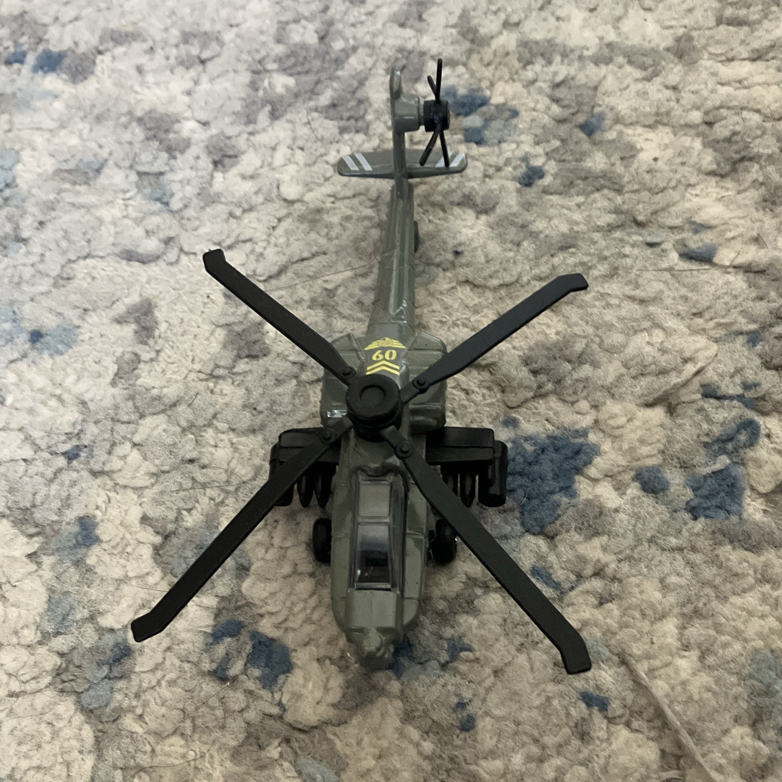 Lot of 4 Toy Military Aircraft Vehicles, 2 Jets & 2 Helicopters, Multicolor
