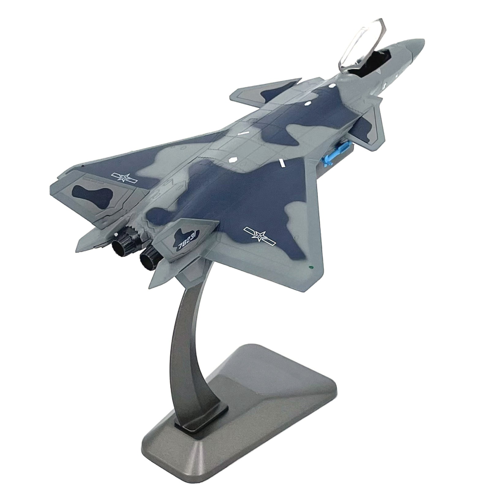 20.3cm Diecast 1/100 Chinese Air Force Chengdu J-20 Fighter Simulation Model