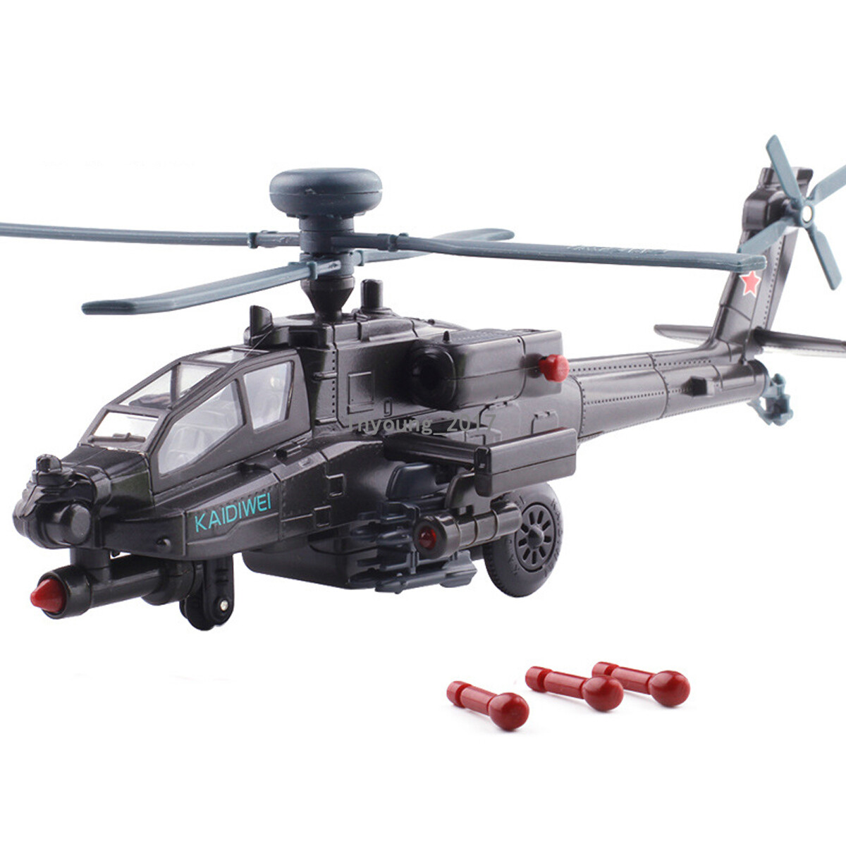 1:64 Boeing AH-64D Apache Helicopter Model Diecast Toy Vehicle Airplane Toys
