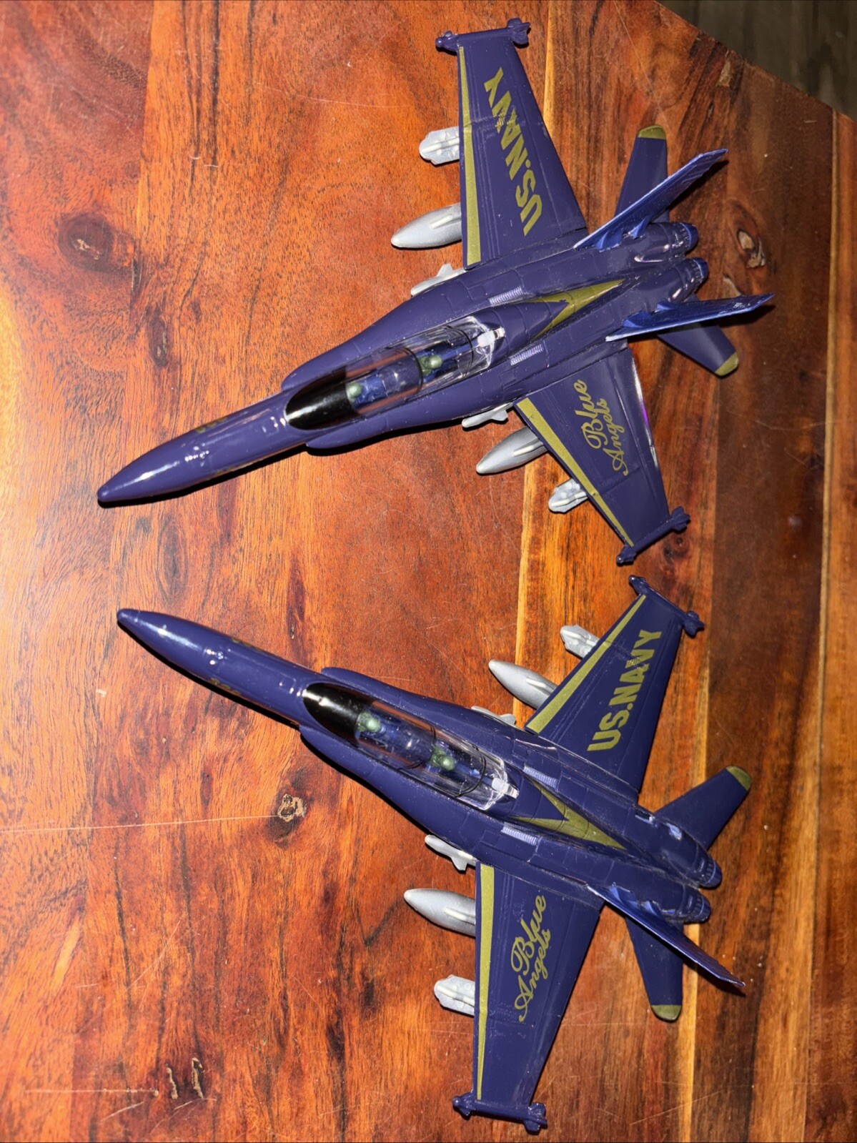 (2) Blue Angel US Navy Plane Airplane Models Toy DieCast Metal Pullback Action