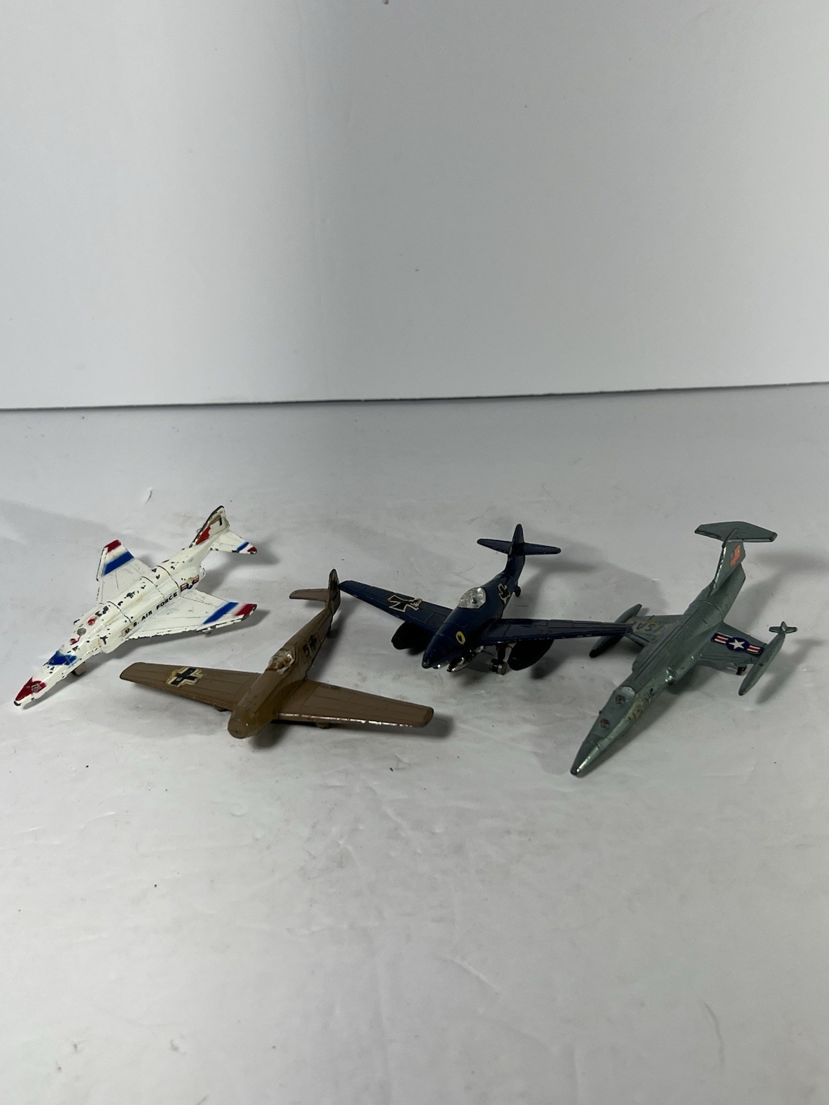 Vintage (4) Zylmex Military Die-cast Planes – Broken Lot