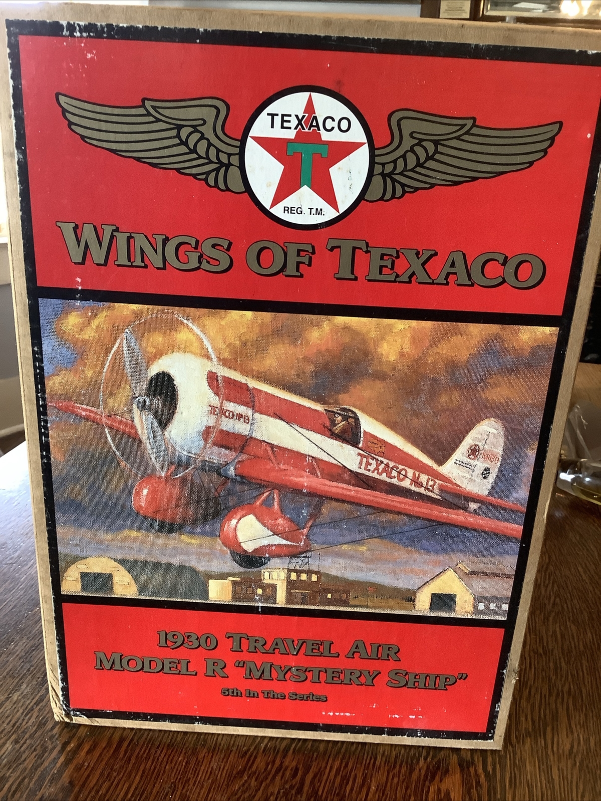 Wings of Texaco Plane 1930 Travel Air Model R “Mystery Ship” 1997 ERTL new w/COA