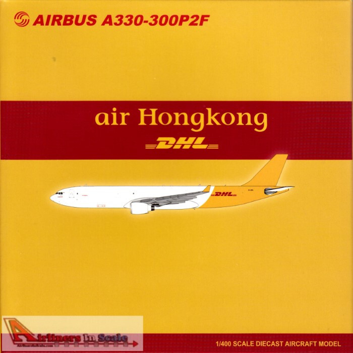 JCW4427 1:400 JC Wings air Hongkong/DHL Airbus A330-300P2F Reg #EI-HEB