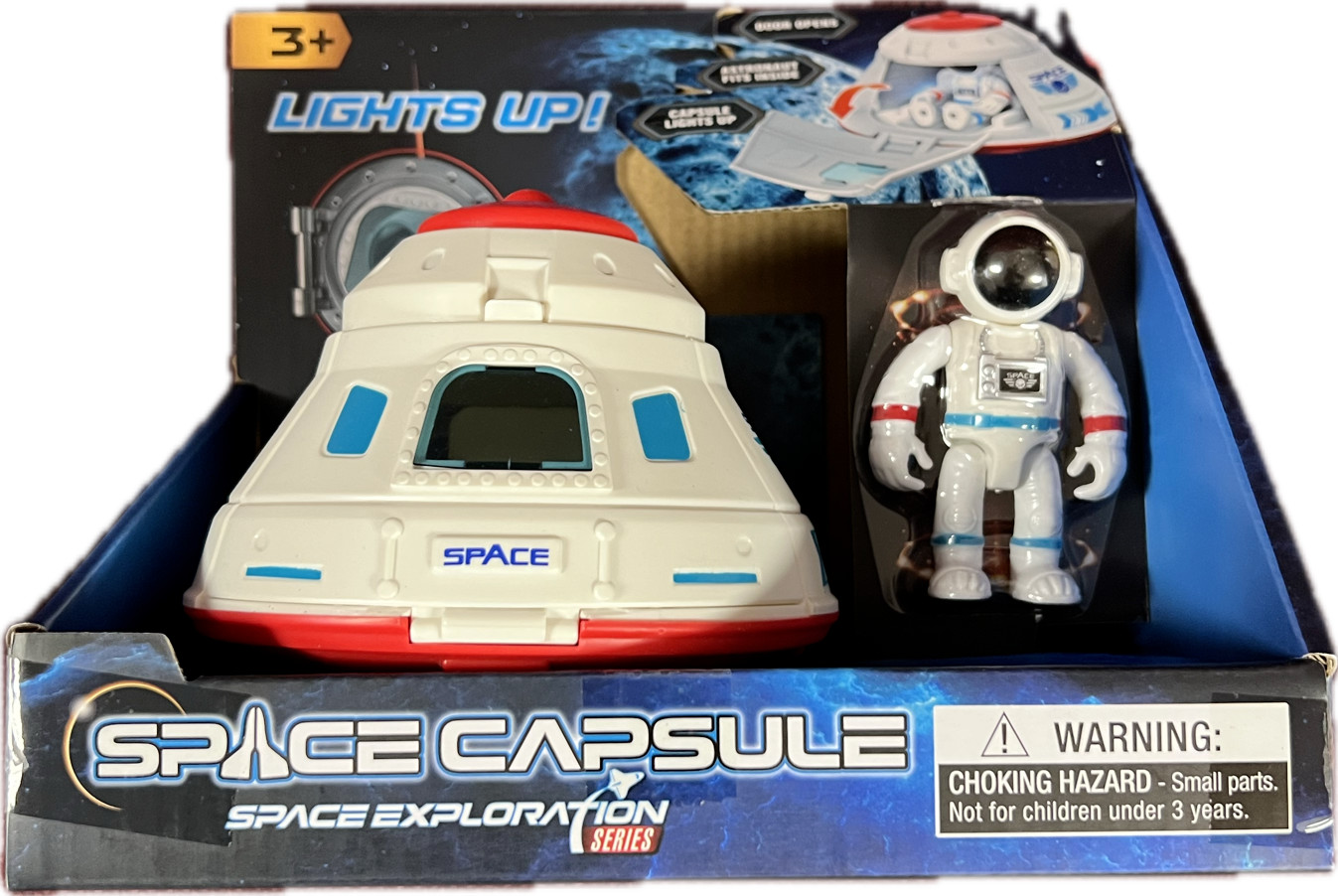 4″ Space Capsule Shuttle Exploration Series Lights Up Spaceship Kids Toys