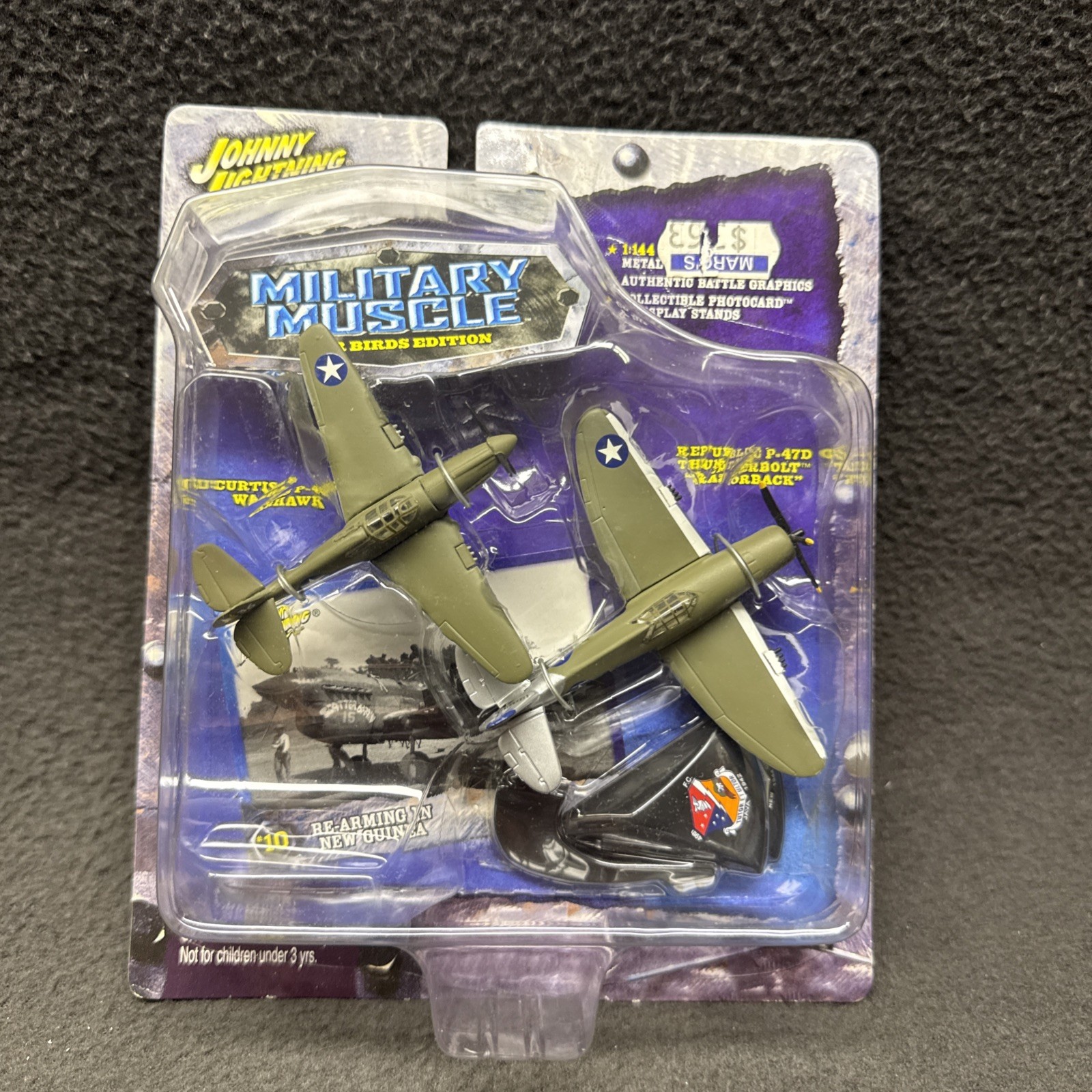 Johnny Lightning Military Muscle War Birds P-47d Thunderbolt & Warhawk Die-Cast