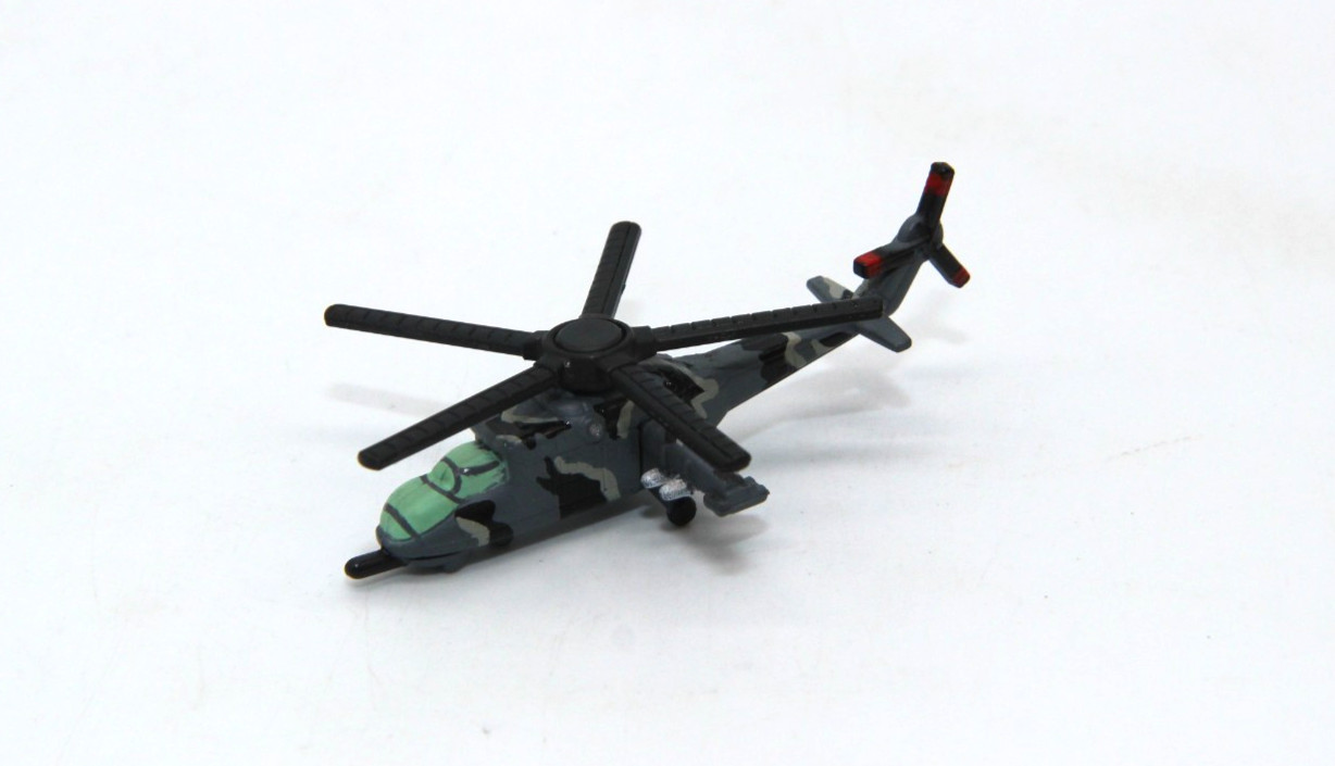Galoob Military Micro Machines MI-24 Hind Attack Helicopter Black/White/Grey Cam