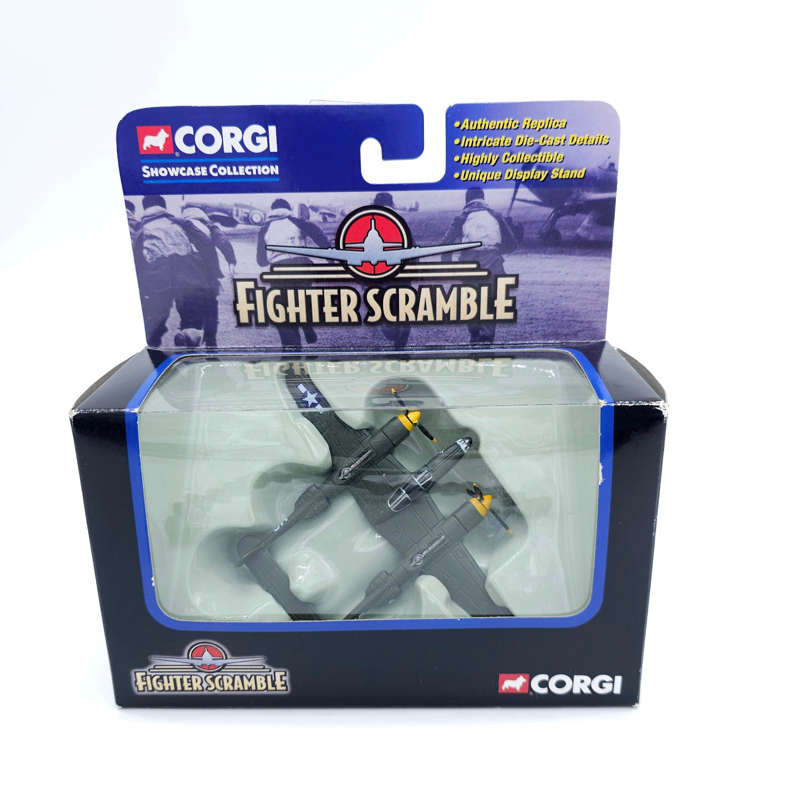 2002 Corgi Showcase Collection Fighter Scramble WWII US P-38 Lightning New Model