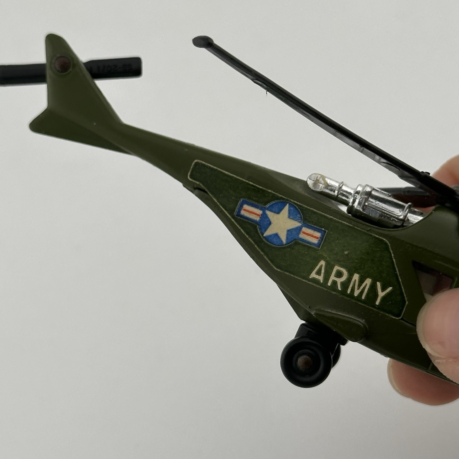 1976 US Army Helicopter Sky Buster SB20 Matchbox Diecast Aircraft Olive Green