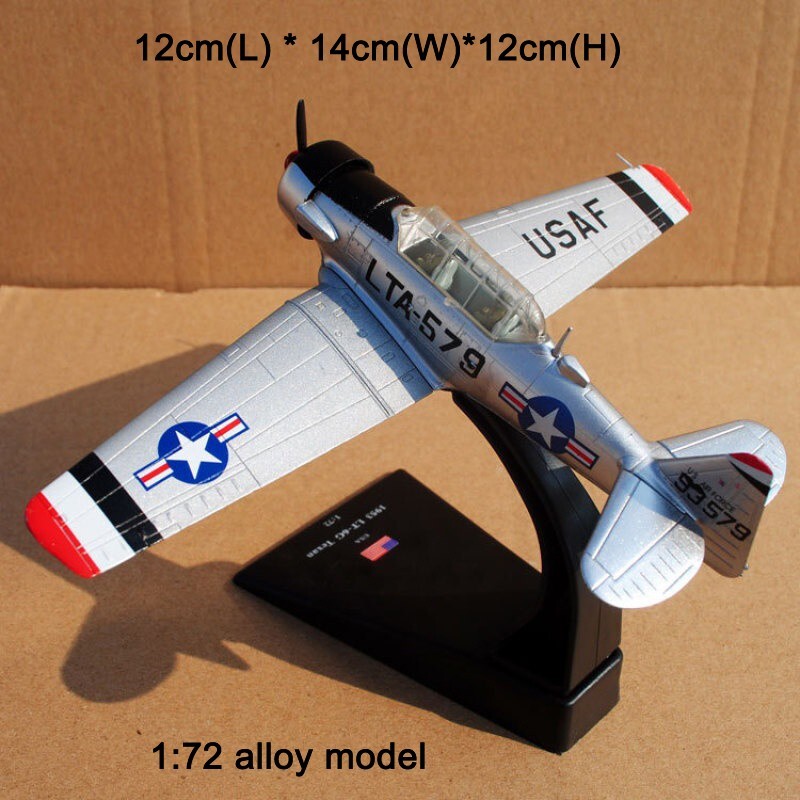 1:72 Scale Diecast Military Model North American LT-6G Texan Trainer Aircraft