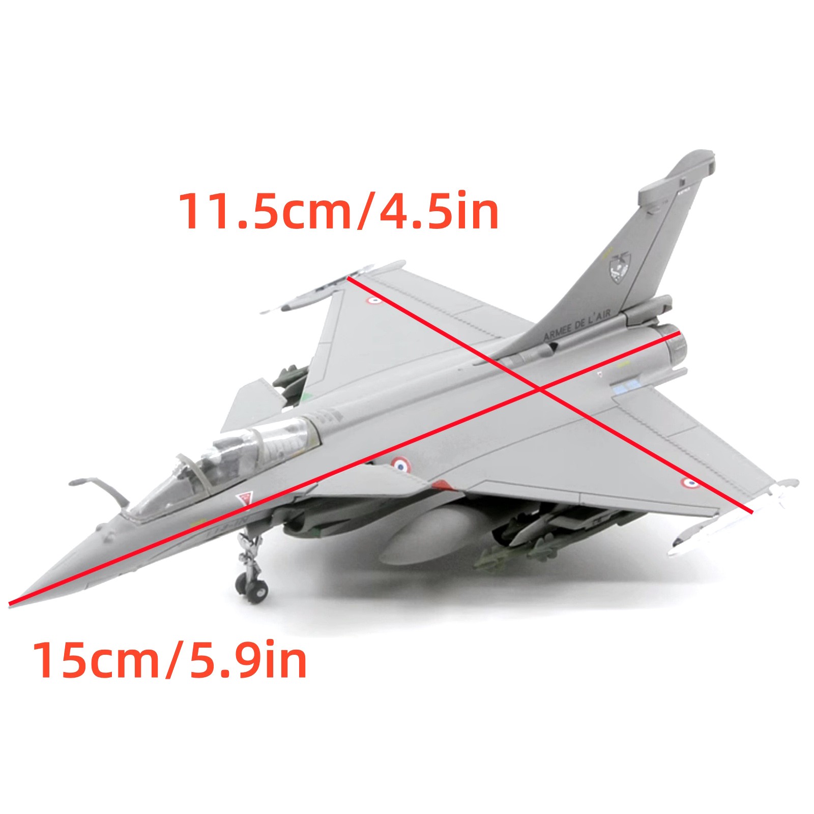 1/100 Diecast Alloy French Air Force Rafale C Libya War Fighter Finished Model
