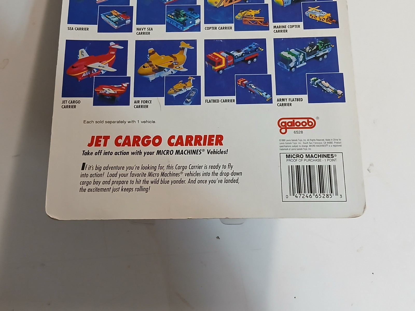 Air Lifter Jet Cargo Carrier w/Car – Micro Machines Super Carriers – 1990 Galoob