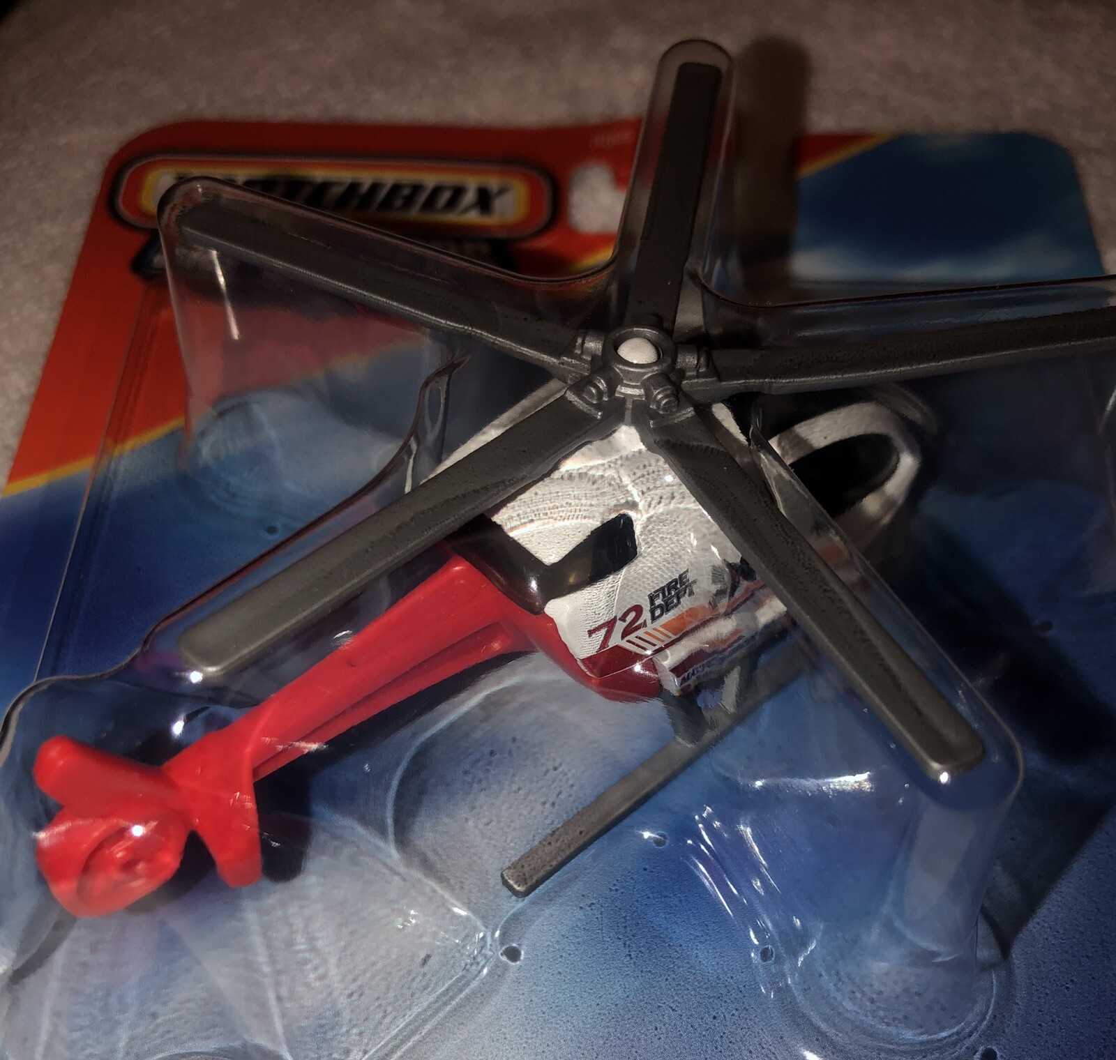 Matchbox Sky Busters #8/32 MBX EHELI RED/WHITE FIRE DEPARTMENT #72 2025 RELEASE