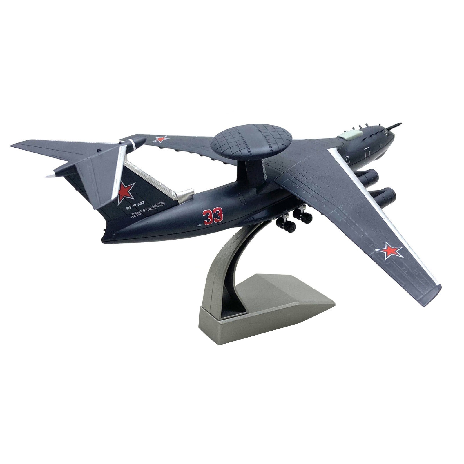 Beriev A-50U Mainstay AWACS Aircraft 1:200 Scale Diecast Alloy Model with Stand