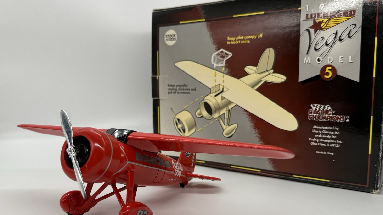 Racing Champions 1:32 Lockheed 1932 Vega Model 5 Coca-Cola 600 Diecast Bank