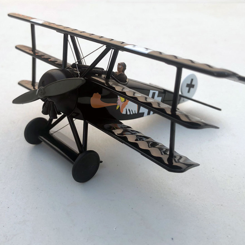 1:48 Alloy Diecast Military Model German Fokker Dr.I Triplane Fighter Aircraft