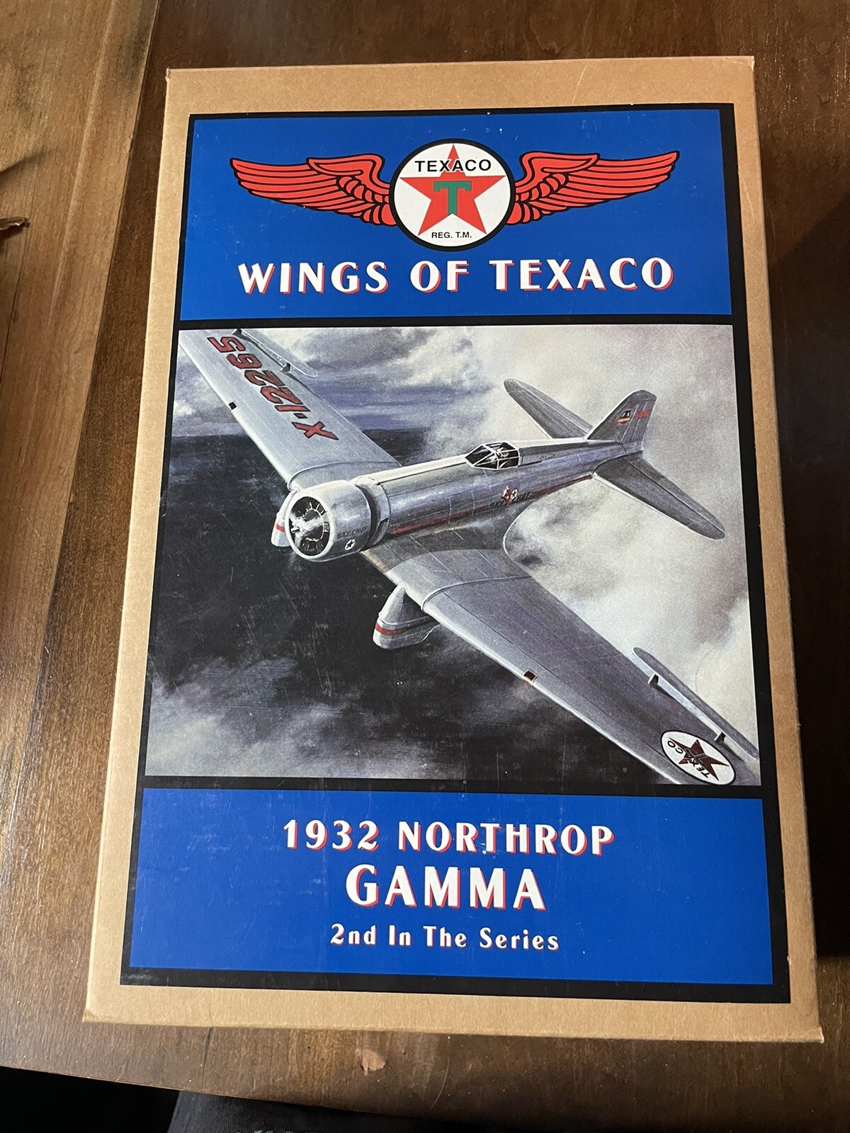 1994 L.E. TEXACO DIE-CAST METAL 1932 NORTHROP GAMMA AIRPLANE BANK BY ERTL
