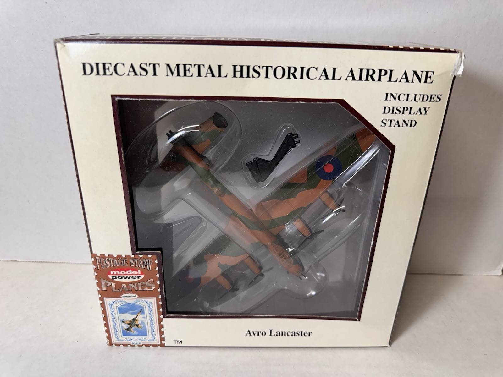 Model Power Postage Stamp Plane Series Avro Lancaster WWII Bomber 1:100 Diecast