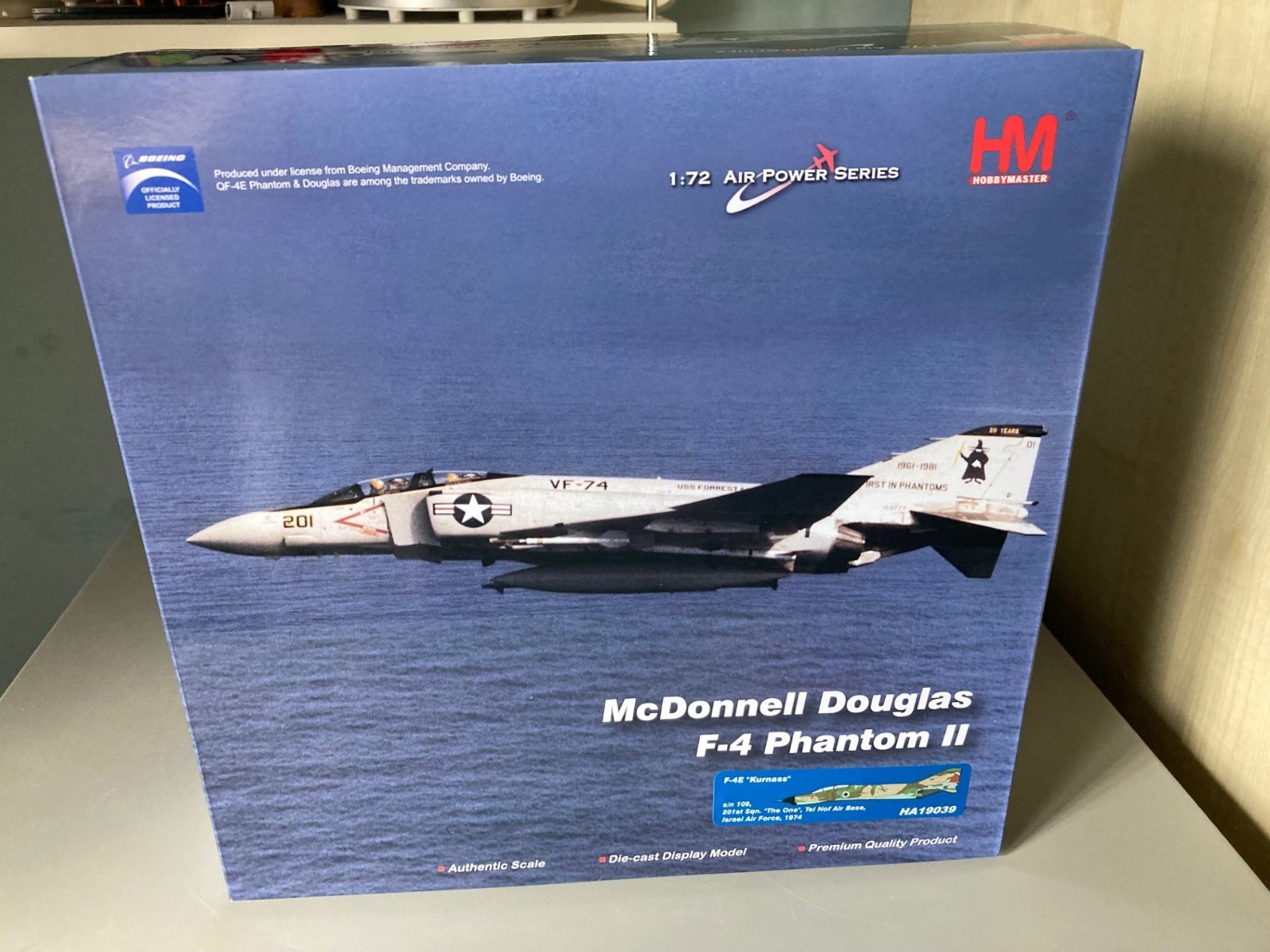 HA19039 1/72 F-4E Phantom II Kurnass 201 Sqn Israel AF The One Tel Nof AB 1974