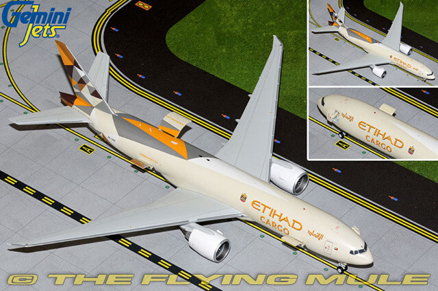 GeminiJets 1:200 777-200F Etihad Airways A6-DDE Interactive Series