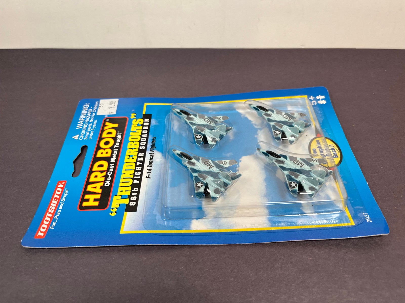 TootsieToy Hard Body THUNDERBOLTS F-14 TOMCAT FIGHTERS Squadron Plane Set 1998