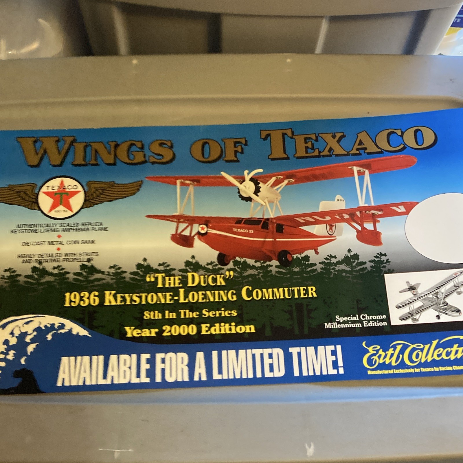 Wings of Texaco The Duck 1936 Keystone-Loening Commuter advertisement sign