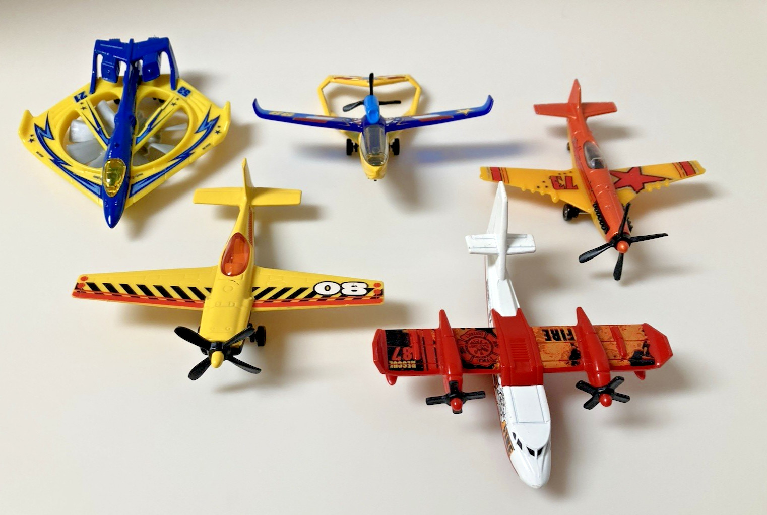 Matchbox Propeller Plane Lot of 5 Diecast Vehicles Mattel Sky Busters Stunt +