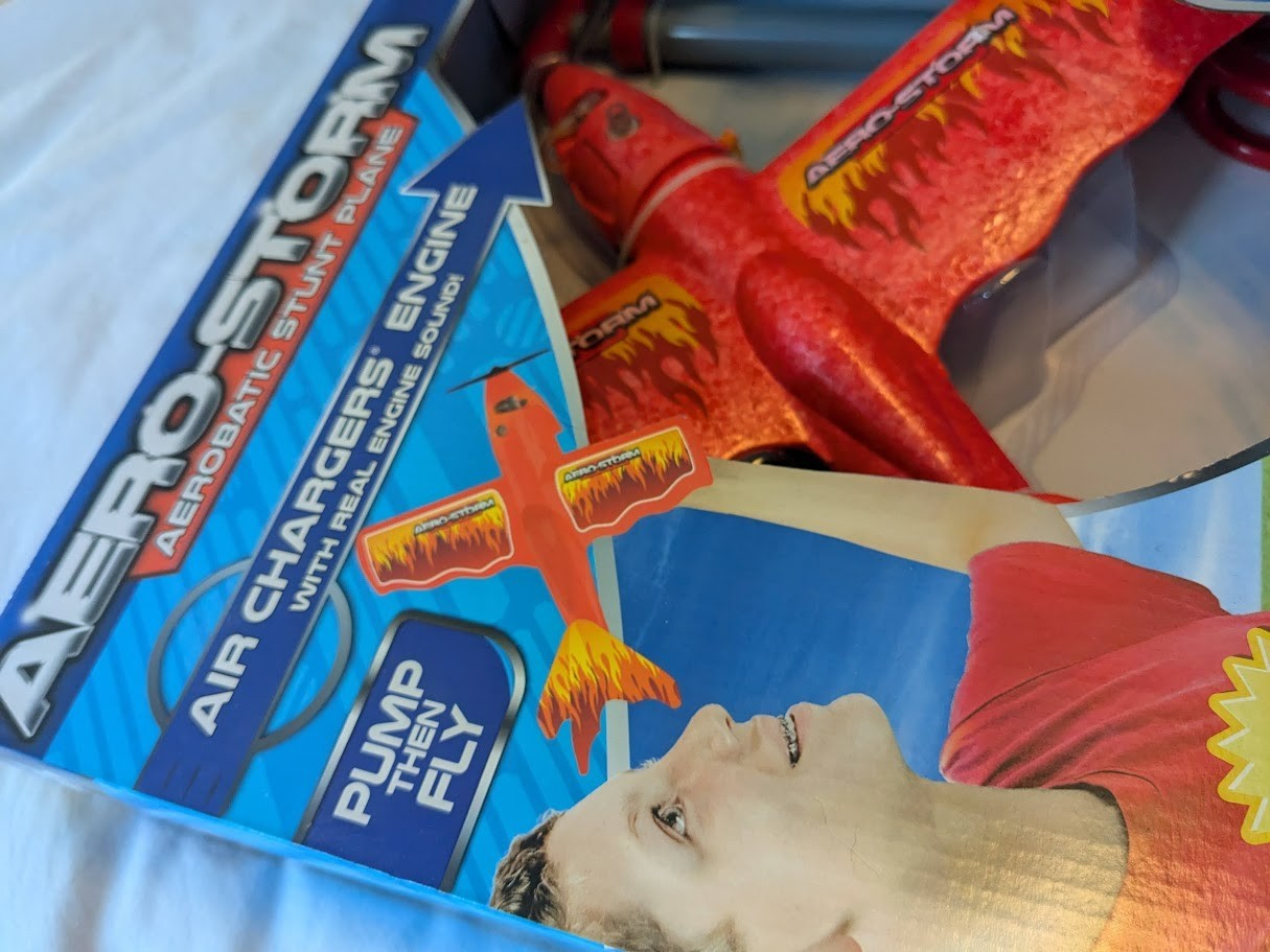 Top Secret Toys Aero Storm Aerobatic Toy Stunt Plane Red Air Powered