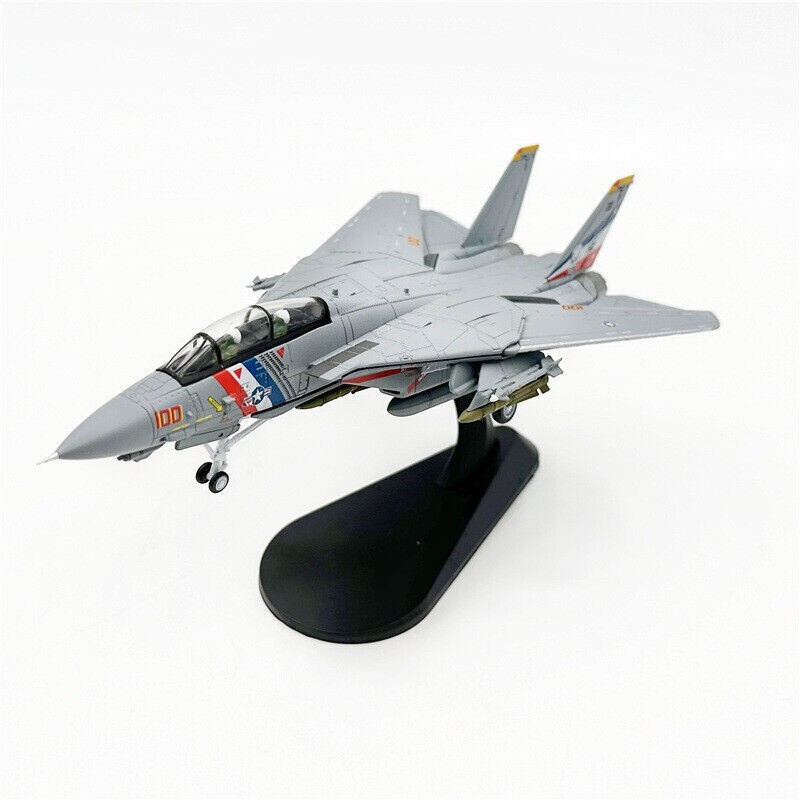 1:100 F-14D Bounty Hunter Squadron VF-2 Fighter Model Diecast Military Aircraft