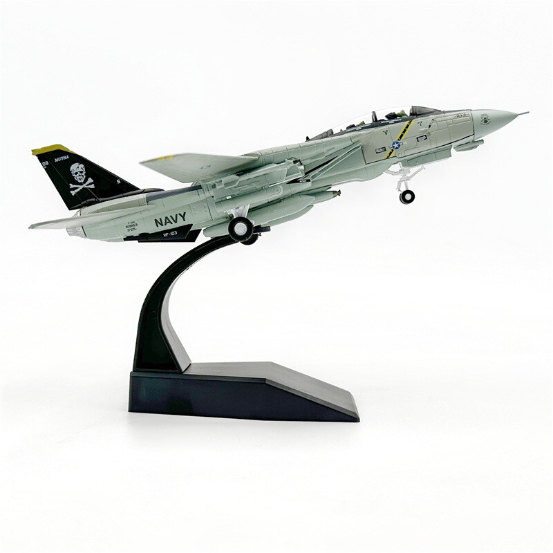 1:100 Scale Alloy Diecast Military Model Grumman F-14 Tomcat Fighter Aircraft
