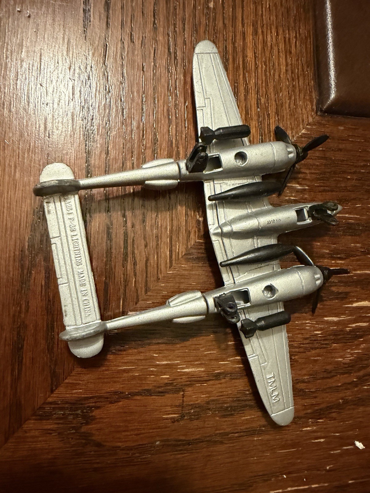 TWA Lockheed P-38 Lightning Diecast Military Airplane Model Silver/Black/Red