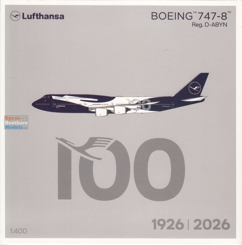 NGM78046 1:400 NG Model Lufthansa B747-8i Reg #D-ABYN ‘100 Years’