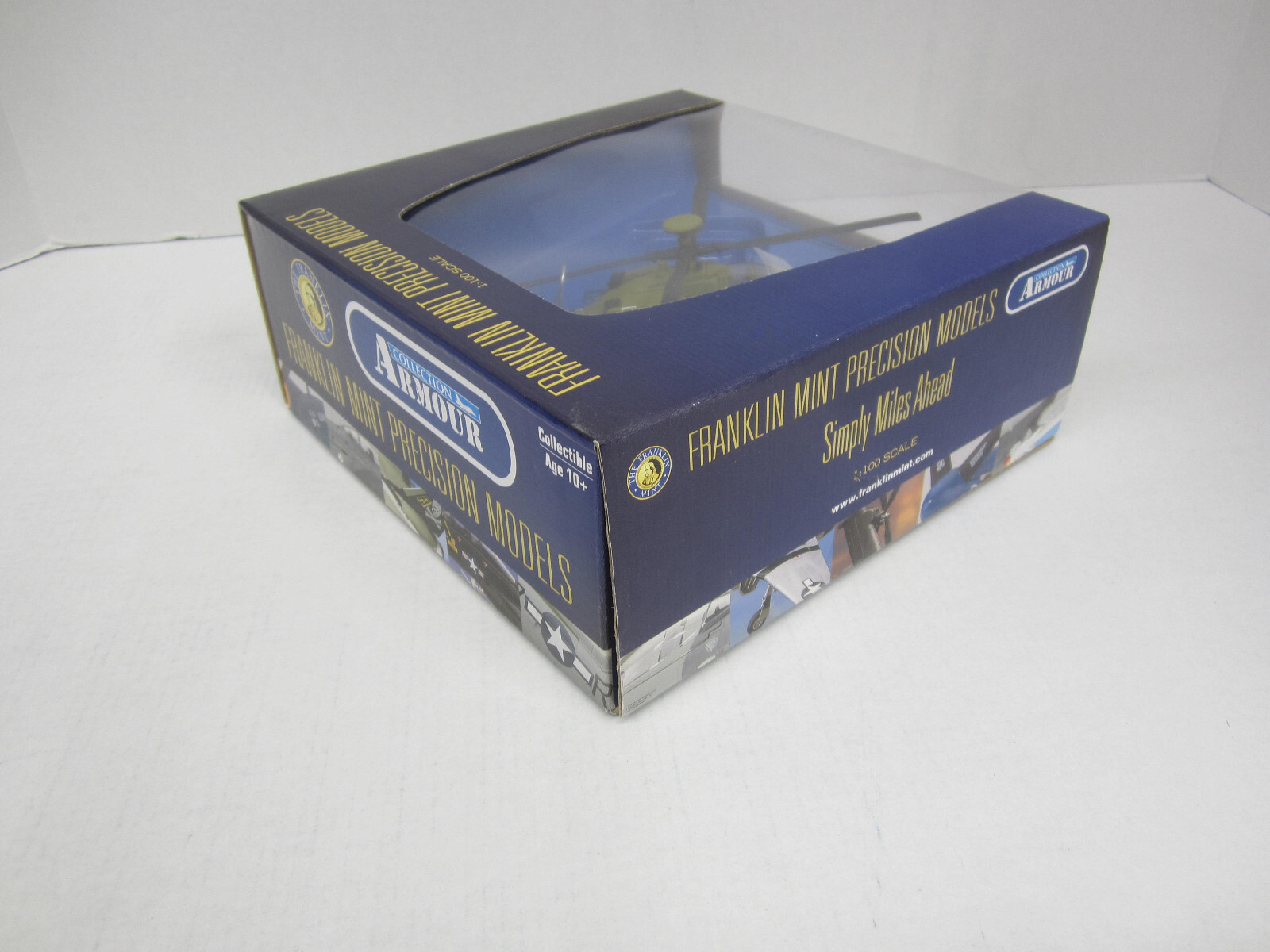 Franklin Mint Precision M11E273 1:100 Diecast AH-64D Apache Longbow Helicopter