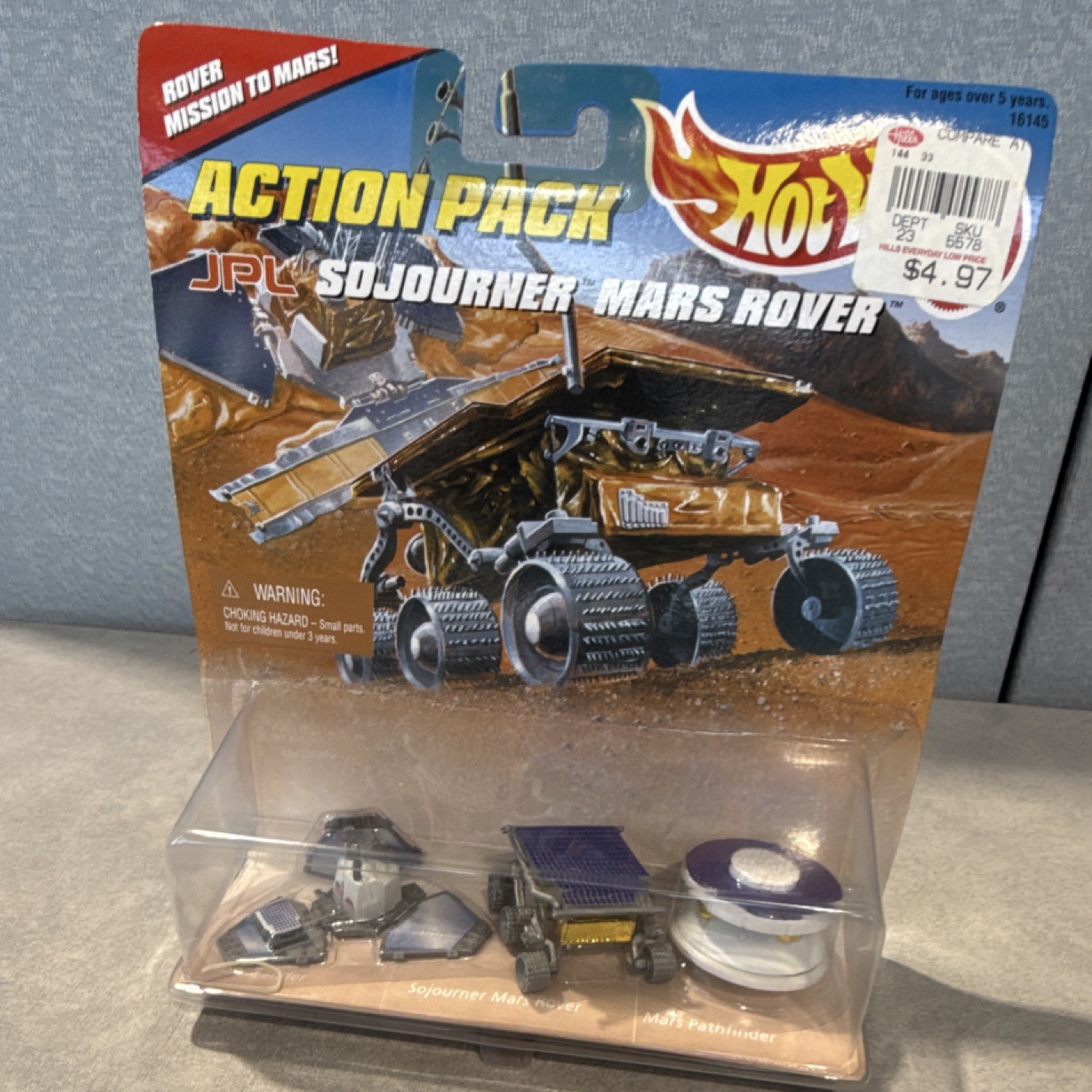 Hot Wheels Action Pack Sojourner Mars Rover Diecast Unopened Box 16145