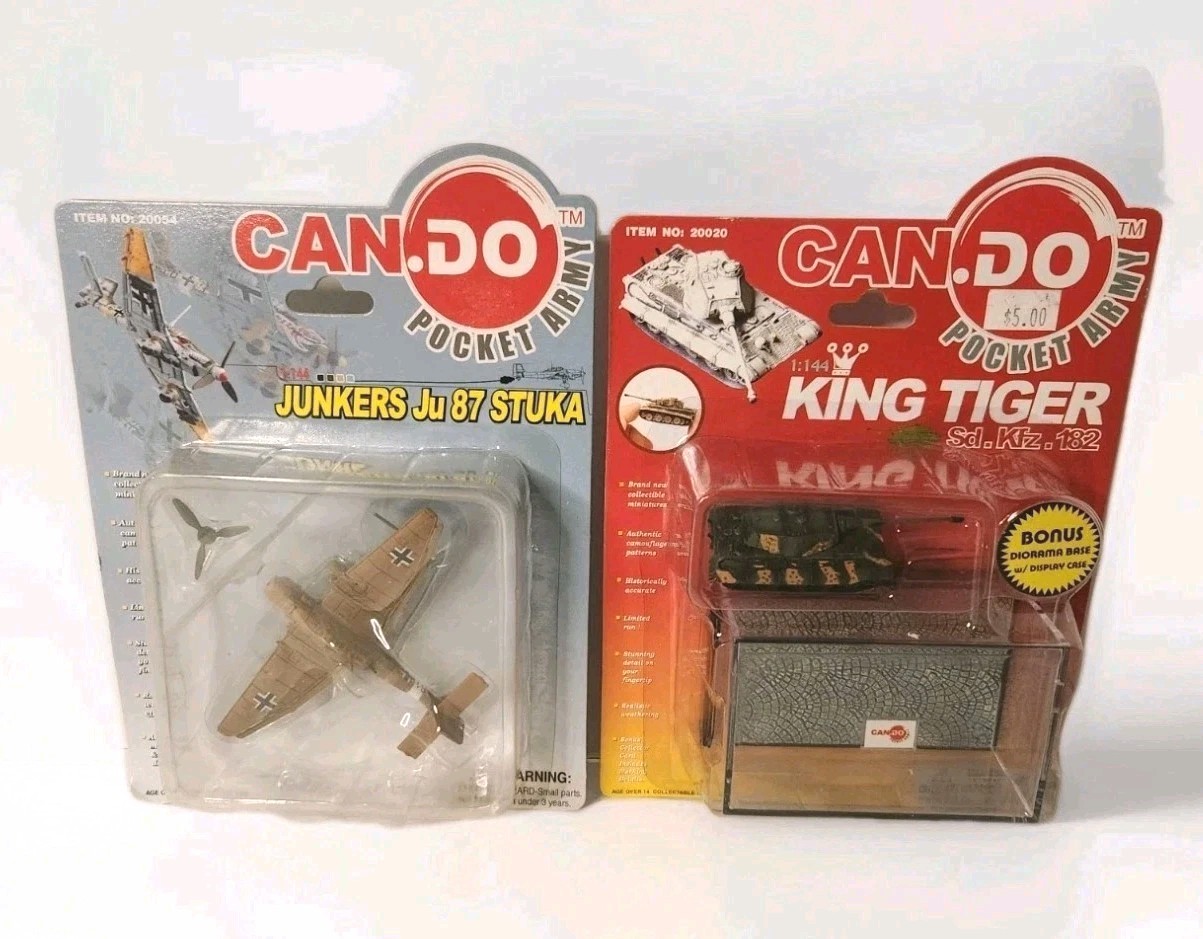 Dragon Model Can.Do 1:144 Pocket Army Junkers Ju 87 & King Tiger Sd Kfz 182 Lot2