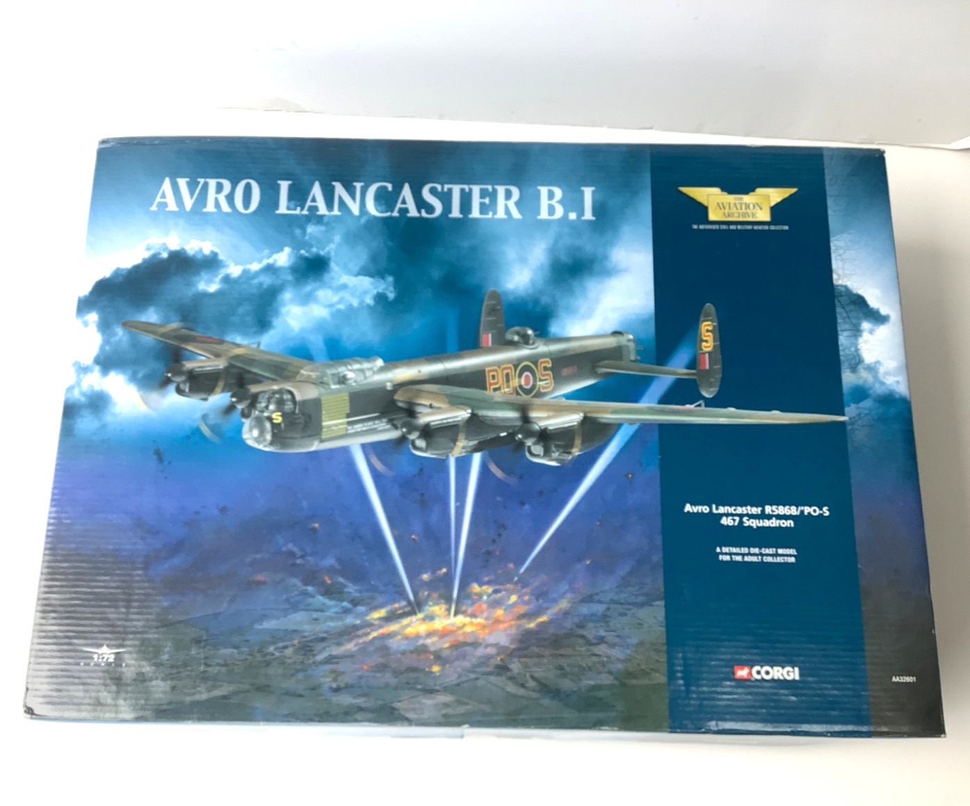 Corgi AA32601 1:72 Avro Lancaster R5868/PO-S ‘S for Sugar’ RAF 467 Squadron MIB