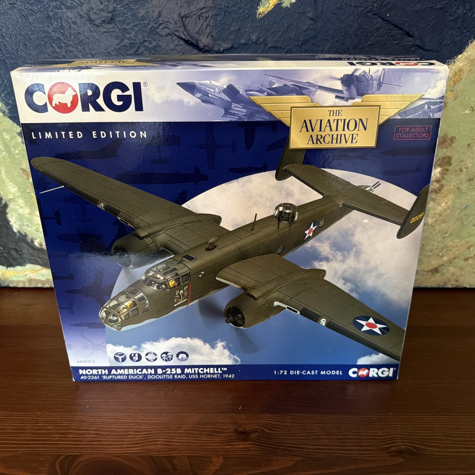 Corgi 1/72 B-25 Mitchell, Ruptured Duck, Doolittle Raid, 1942 AA35312