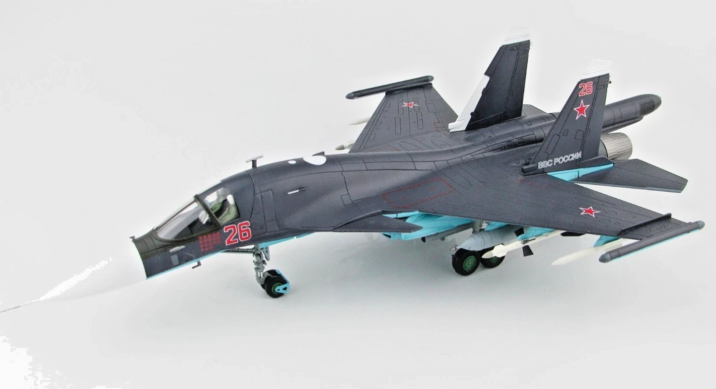 HobbyMaster HA6302b Sukhoi Su-34 Fullback Fighter Bomber Red 26 Russian Air Fce