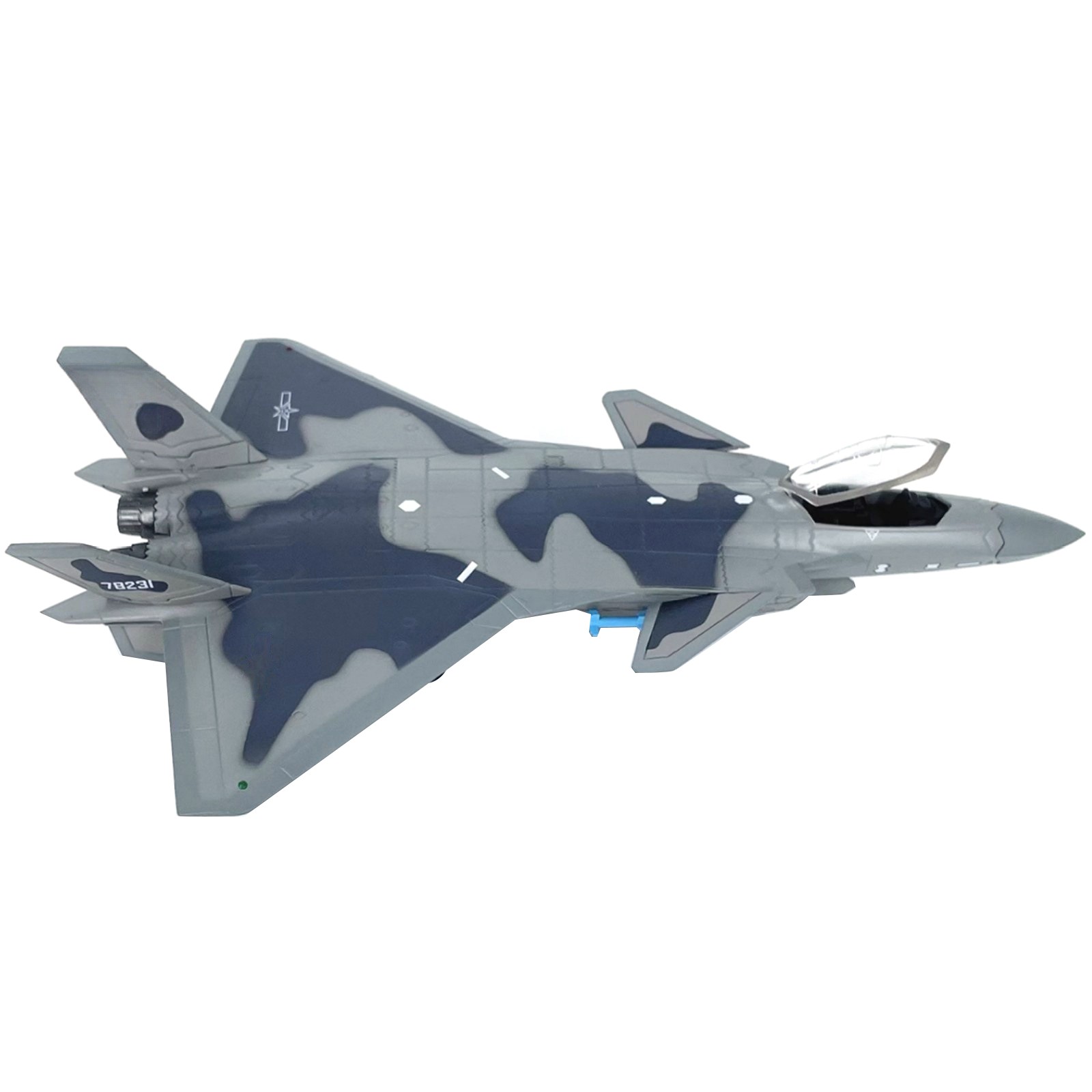 20.3cm Diecast Alloy 1/100 Chinese Air Force Chengdu J-20 Fighter Model Decor