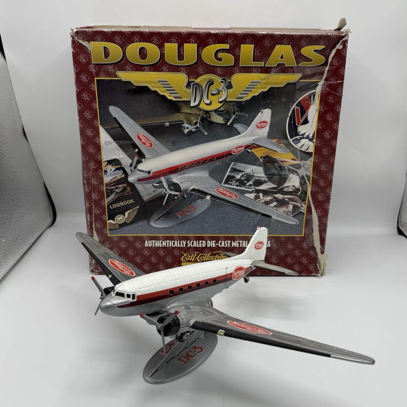 Dr Pepper Soda –  Ertl Collectibles Prestige Series  Douglas DC-3 Die Cast Plane